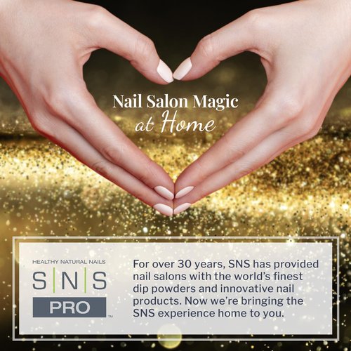 SNS Nail Dip Powder, Gelous Color Dipping Powder - Baltoro Glacier (Baby Blue, Glitter) - Long-Lasting Dip Nail Color Lasts 14 Days – Low-Odor & No UV Lamp Required - 1 oz