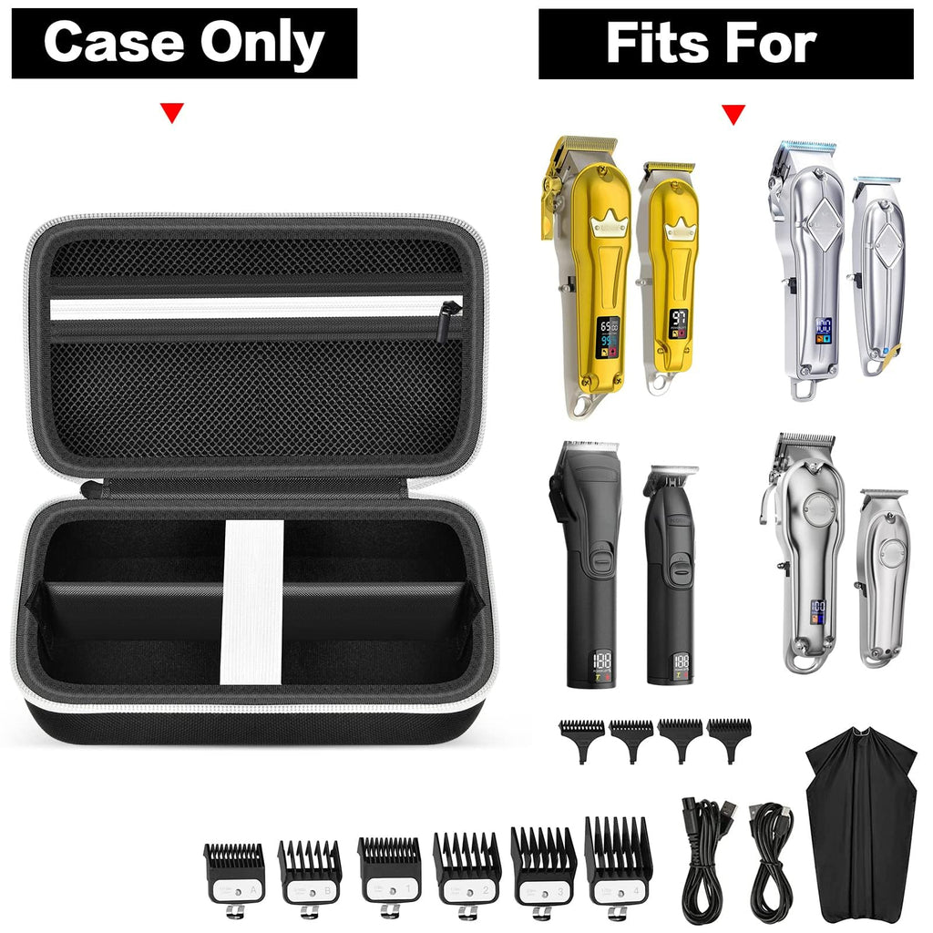 Grapsa Case Compatible with Novah for Ufree for KIKIDO for GLAKER for FADEKING for GSKY for Romanda Professional Hair Clippers, Beard Trimmer Grooming Storage Holder for Hair Trimmers Set (Box Only)
