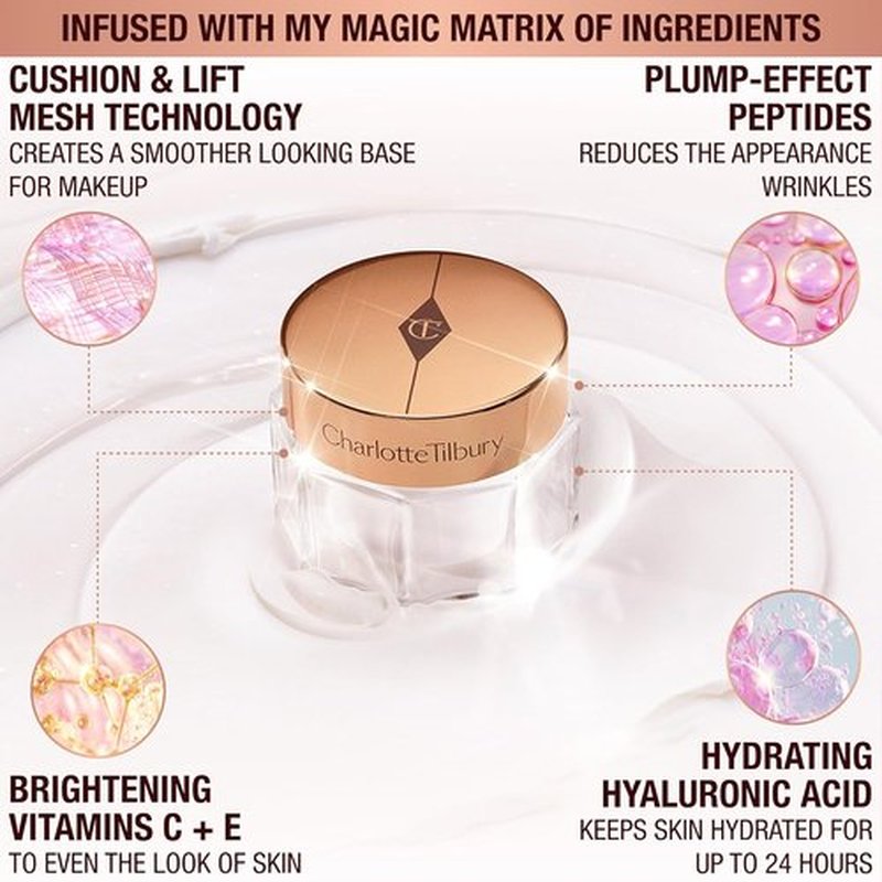 Charlotte Tilbury Iconic Magic Mini Skin Care Set - Travel Size Hydrating Serum, Cream & Gua Sha for Youthful Glow
