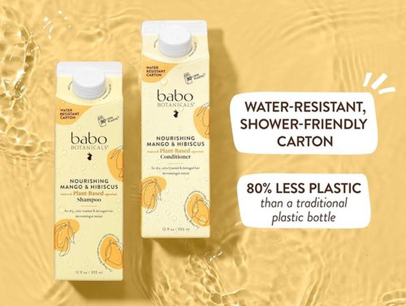 Babo Botanicals Nourishing Conditioner - Mango & Hibiscus for Dry, Damaged Hair - Vegan & Silicone-Free | Eco-Friendly Packaging