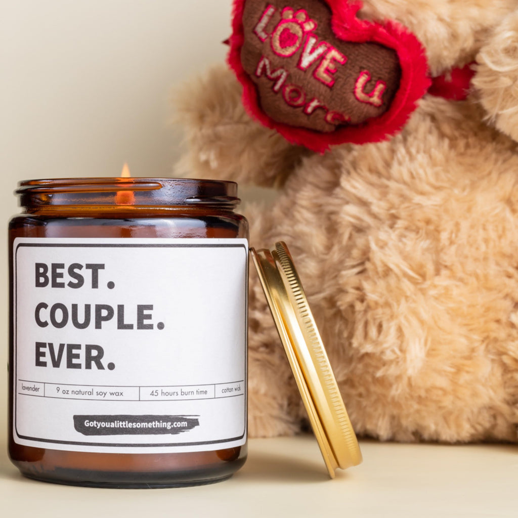 Gifts for Couples - Lavender Vanilla Scented Soy Wax - Gift for Couple Anniversary, Valentines Day, Birthday, Wedding Engagement - Present Idea for Boyfriend, Girlfriend, Husband, Wife, Him and her