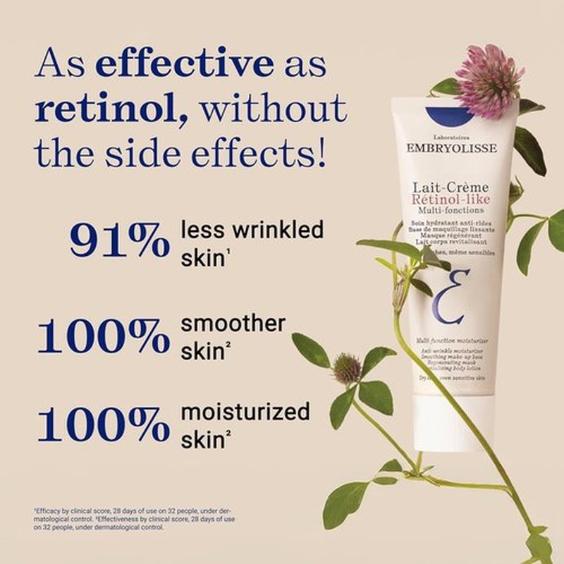 Embryolisse Lait-Crème - Retinol Alternative Anti-Aging Face Moisturizer & Primer | 2.54 Fl Oz