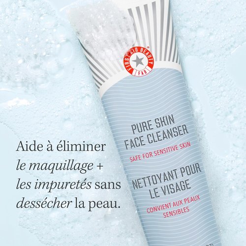 First Aid Beauty - Pure Skin Face Cleanser | Gentle Makeup Remover for Sensitive Skin, 11 oz