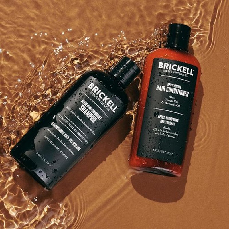 Brickell Men's Dandruff Shampoo & Conditioner Set - All-Natural, Organic Hair Care Routine for Men