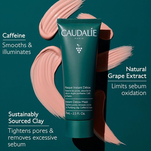 Caudalie Instant Detox Mask - Pore Minimizing Formula That Eliminates Excess Sebum in 10 Minutes