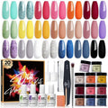 Dip Powder Nail Starter Kit 20 Colors(Kaleidoscope), Modelones Dip Nail Kit with Dip Base Top Coat Activator Liquids Dip Tools, Dipping Powder Kit System for Beginner DIY No Lamp Needed