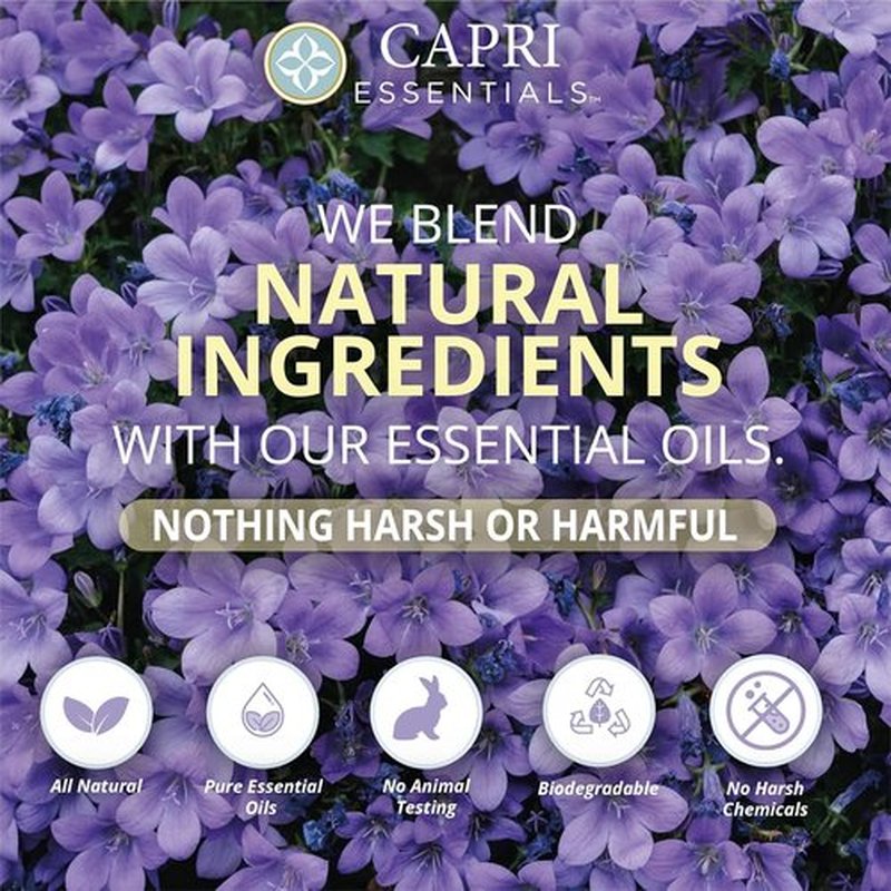 CAPRI ESSENTIALS Hand Soap Liquid, Natural Household Cleaning Supplies, Gentle Plant Based Aromatic Hand Wash, Blend of Essential Oils, Removes Dirt & Grime, White Lavender Scent, 16 FL Oz (2 Pack)