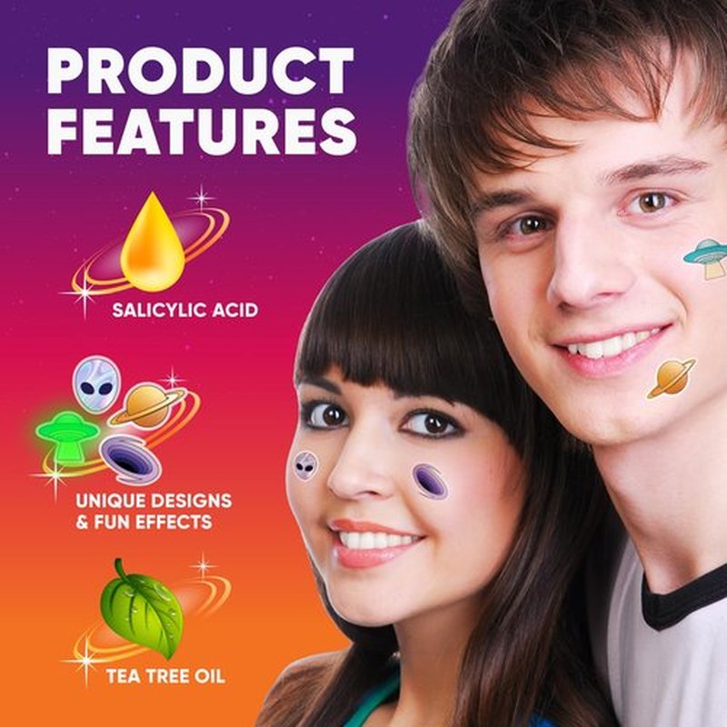 LivaClean 240 CT Superstar Pimple Patches Galaxy Edition w/Salicylic Acid & Tea Tree Oil - Pimple Patches Cute, Acne Patch for Face, Hydrocolloid Acne Patch