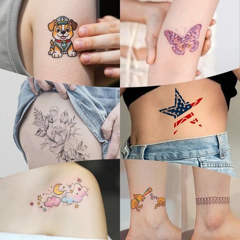 Printable Temporary Tattoo Paper for INKJET Printer, Custom Tattoo Sticker 8.5"X11", DIY Personalized Long-lasting Clear Transfer Paper for Kids, Family, Women, Halloween, Birthday, Parties, Christmas