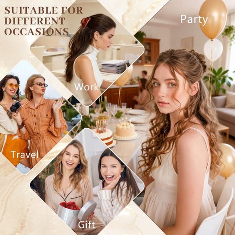 4 Pack Hair Clips for Women - Cute & Stylish Small Claw Clips for Everyday Use, Medium Hair Claw Clip for Thin Hair | Ideal Gifts Tortoise Hair Accessories for Women Holiday Gifts