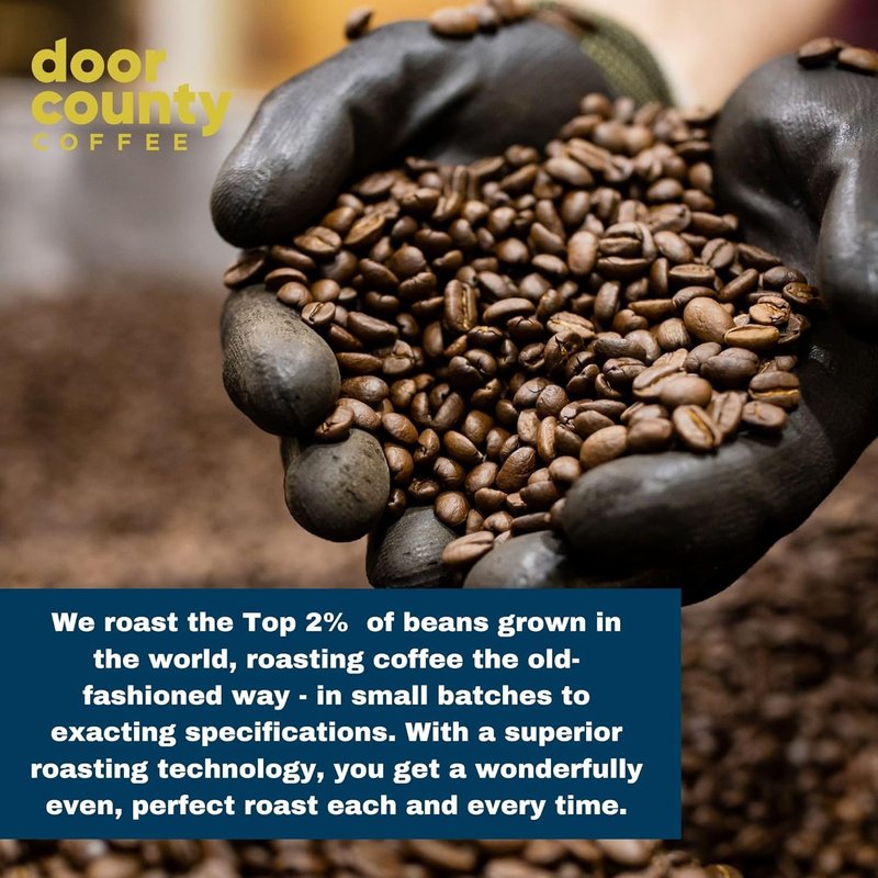 Door County Coffee Gourmet Decaf Coffee Sampler Pack | 10 Unique Flavored Bags | 100% Specialty Grade 1 Arabica | 1.5 oz Full-Pot Bags
