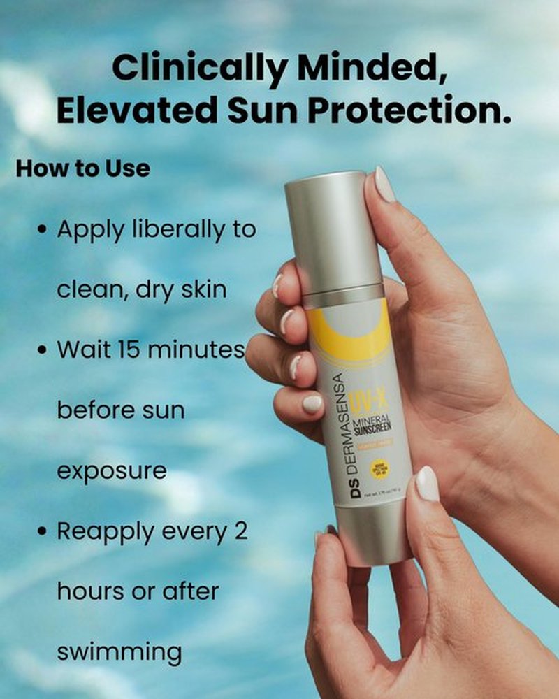 DS Dermasensa UV-X Mineral Sunscreen SPF 40 – Broad Spectrum Daily Facial Sunscreen, 1.75 oz (50g) (Non-Tinted)
