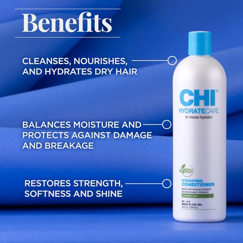 CHI HydrateCare Hydrating Conditioner - Moisture Balancing & Damage Protection | 25 Oz, Sulfate-Free, Paraben-Free