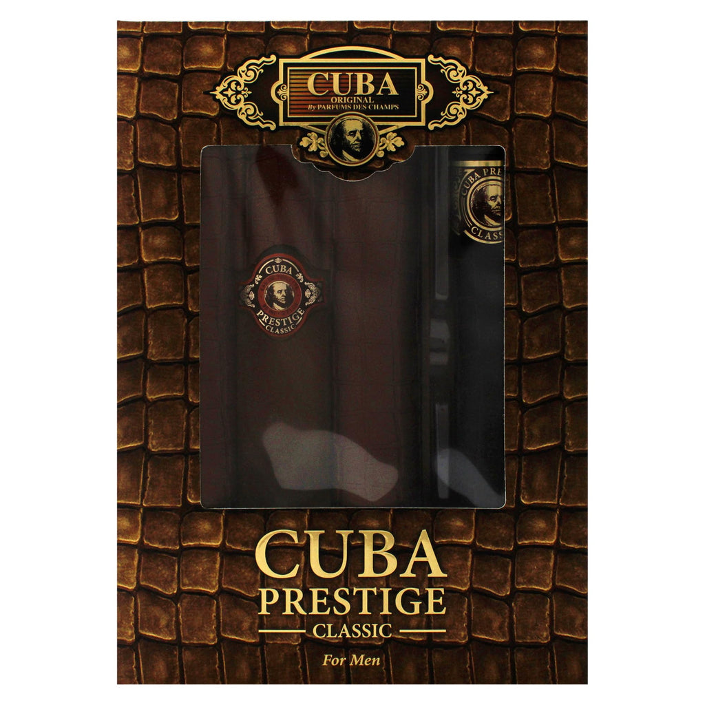 Cuba Prestige Classic by Cuba for Men - 2 Pc Gift Set 3.4oz EDT Spray, 1.17oz EDT Spray