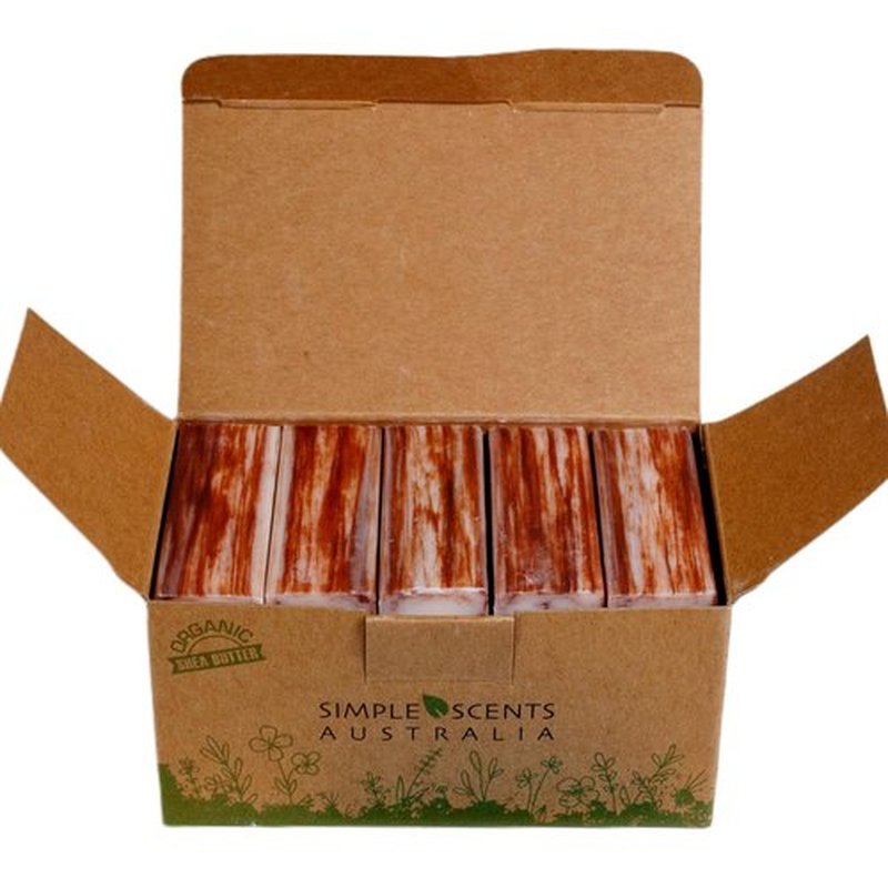 Simple Scents Australia Patchouli Scented Natural Soap Bars (5 Bars), 3.5oz Moisturizing French Triple Milled Soap Bars Enriched with Shea Butter - Pure Plant Oil Bath & Body