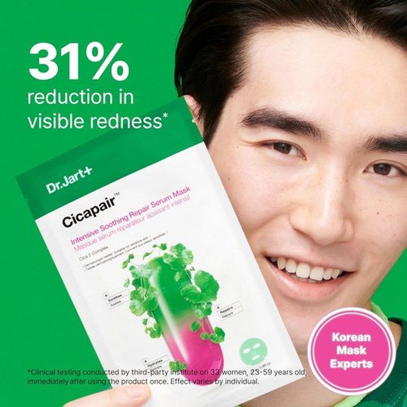 Dr.Jart+ Cicapair Serum - Soothing Face Mask for Redness Relief with Centella Asiatica | Korean Skin Care