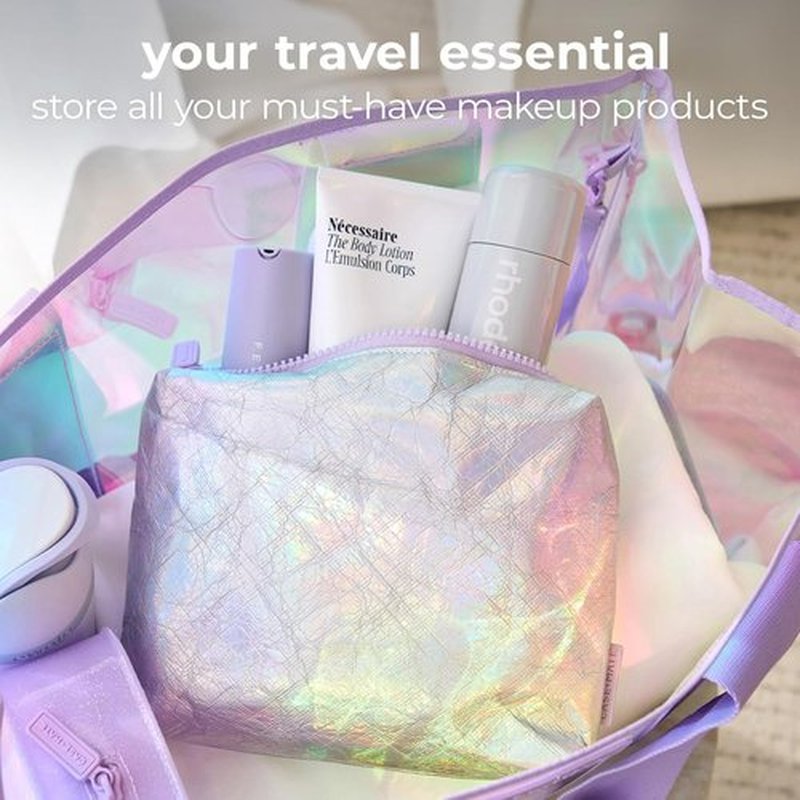 Case-Mate Essential Crinkle Makeup Bag - Waterproof Travel Pouch for Toiletries & Beach Essentials