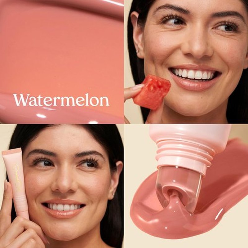 Kopari Lip Love Moisture Balm - Tinted Mineral Lip Sunscreen with SPF 30 & Ceramides | Watermelon, 0.35 oz