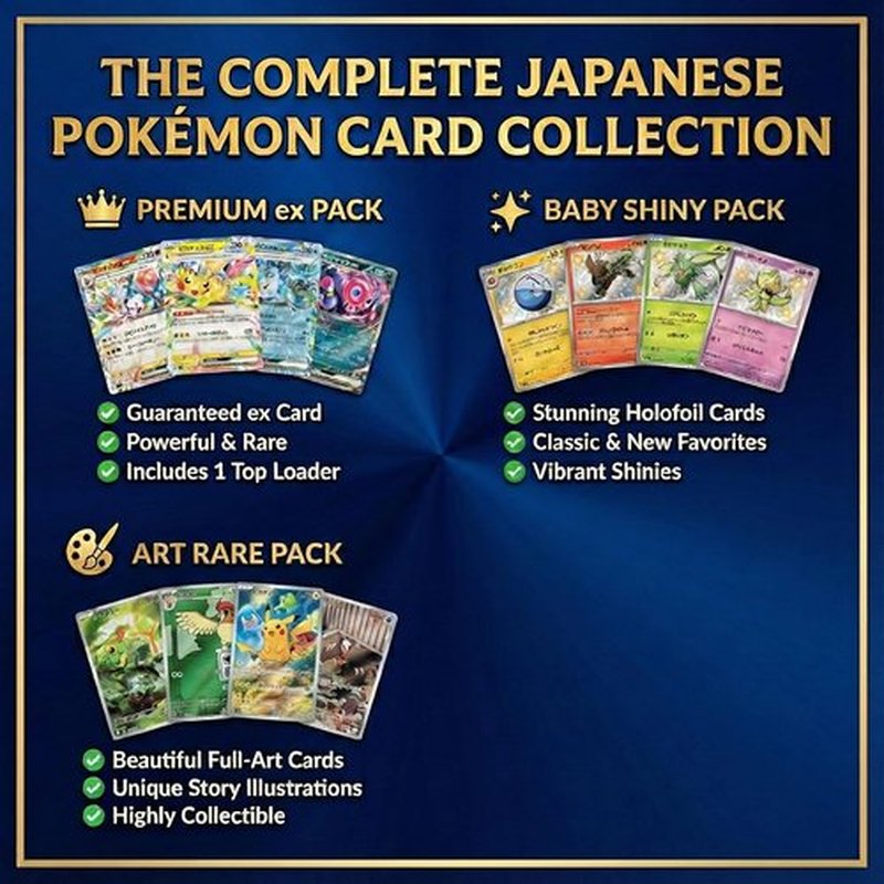 EXs - 10 Random Japanese Compatible Cards for Pokémon TCG | Collectible Trading Cards