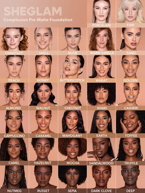SHEGLAM Full Coverage Foundation Makeup Long Lasting Waterproof Matte Dewy Liquid Foundation - Nude
