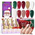 Gelike EC Christmas Gel Polish Set: Highly Pigmented Gel Nail Polish with Hema Free Base Top Coat and Greeting Color Cards 12pcs 16ML Big Bottle for Young Women - Festival Gift & DIY at Home