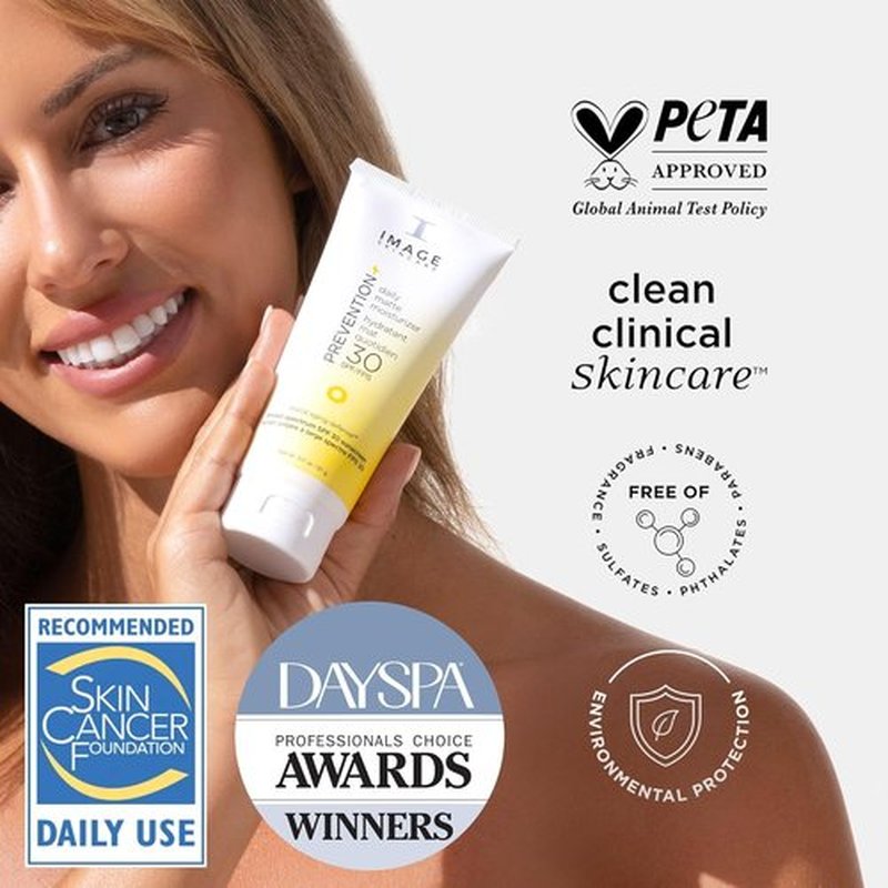 IMAGE Skincare Prevention+ Daily Matte Moisturizer SPF 30 - Zinc Oxide Mattifying Face Lotion | 3.2 oz