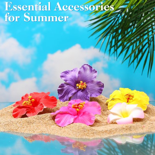 10 Pcs Hawaiian Flower Hair Clips for Women, 3.75” and 2.75” Plumeria Hair Clips Artificial Flower Hair Accessories for Vacation Beach Seaside