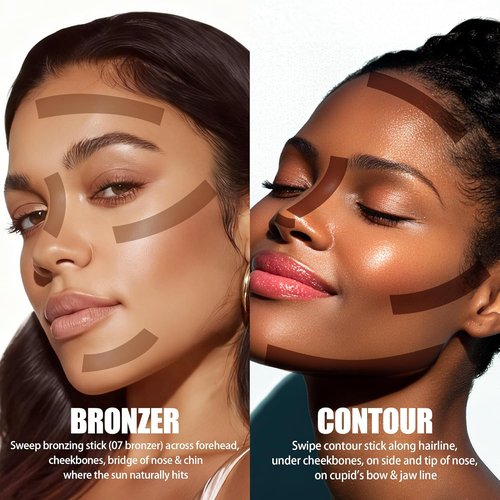 Regine Switzerland Cream Contour Stick - Cool Toned Sculpting Makeup for Natural Look | Long Lasting & Buildable (08 Soft Tan)