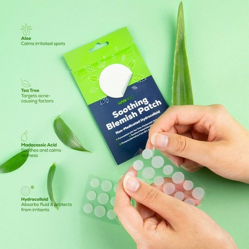 Hanhoo Soothing & Extra Strength Blemish Patch Bundle – Face & Body Acne Patches and T-Zone Pore Patches with Salicylic Acid, Tea Tree & Aloe, 90 Count