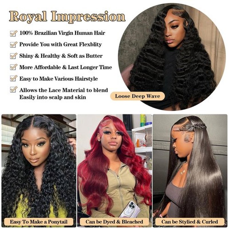 12A Loose Wave Bundles Human Hair 14" 16" 18" 300g 100% Unprocessed Brazilian Virgin Hair Loose Deep Wave Human Hair Weave Bundles Natural Color