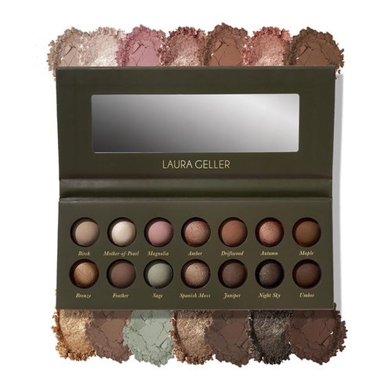 Laura Geller New York Baked Eyeshadow Palette - 14 Pigmented Shades for a Blendable Natural Look