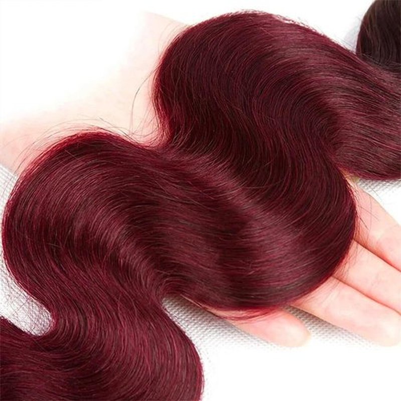 26 Inch Burgundy Single Human Hair Bundle Body Wave 1 Bundle Human Hair #99J Color Wet and Wavy 100% Unprocessed Brazilian Virgin Quick Weave Hair Extensions for Women Wine Red Bundles