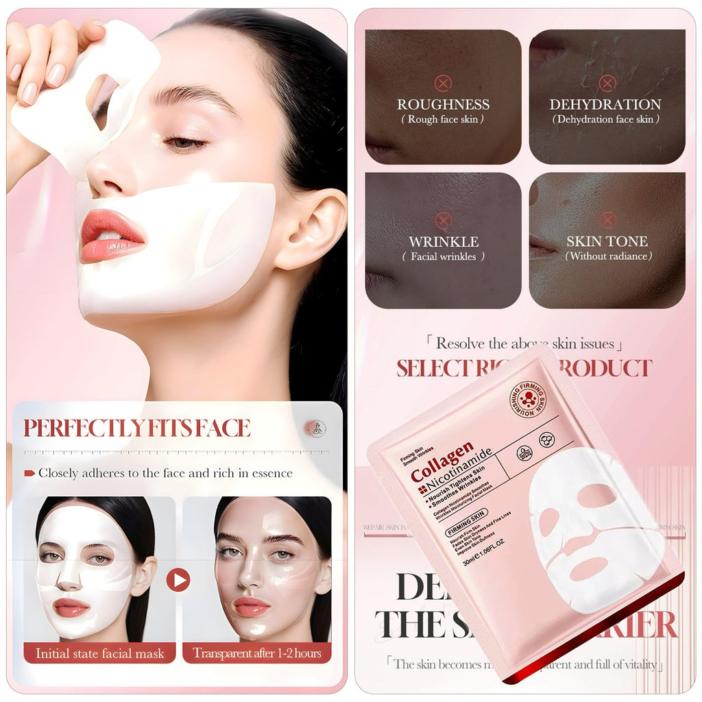Meleell 55 Pack Collagen Face Masks Skincare Bulk,Sheet Masks Variety Set with Animal, Bubble, Christmas & Fruit Facial Masks, Skincare Gift Box for Women, Teens & Spa Lovers