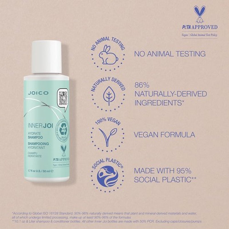 Joico InnerJoi Hydrate Shampoo - Sulfate & Paraben Free | Nourishing Formula for Dry Hair & Scalp