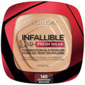 L'Oreal Paris Infallible Fresh Wear Powder Foundation - Waterproof, 24H Long-Lasting, Golden Beige, 0.31 oz.