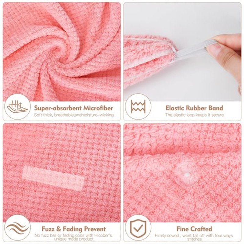 OEAGO Microfiber Hair Towel for Women: Gifts for Teen Girls Kids Girlfriends Wife Stocking Stuffers for Women Drying Wrap Towels for Curly Hair Head Accessories 3 Pacs Anti Frizz