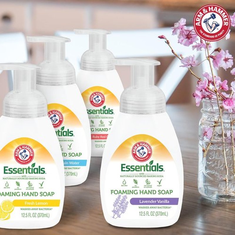 Arm & Hammer Foaming Hand Soap for Skin Cleaning - Cleanser with Fresh Lemon Scent - Hand Soap Pump with Aloe Vera & Different Ingredients 12.5 Fl Oz (370mL)