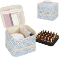 Skiennix Nail Polish Organizer Bag - Holds 30+ Bottles | UV Nail Lamp & Gel Polish Travel Storage
