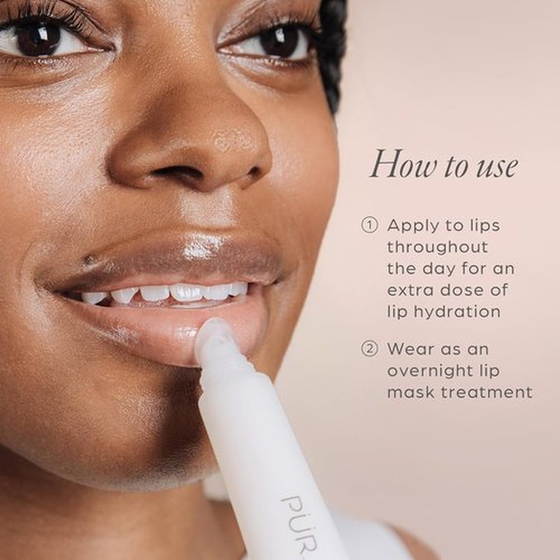 PÜR MINERALS Hydrating Lip Balm - Peptide-Infused, High-Shine Moisturizer for Soft, Smooth Lips | 0.5 Oz