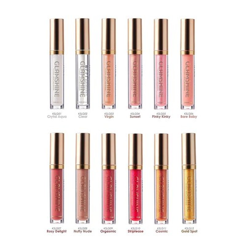 KISS Glam Shine Vita Lip Gloss - Orgasmic Shade | Hydrating & Glossy Finish (1 Pack)