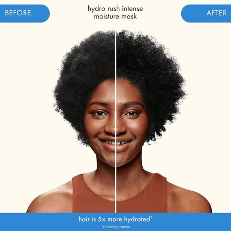 Amika Hydro Rush Intense Moisture Mask - Deep Hydration with Hyaluronic Acid | 8 oz