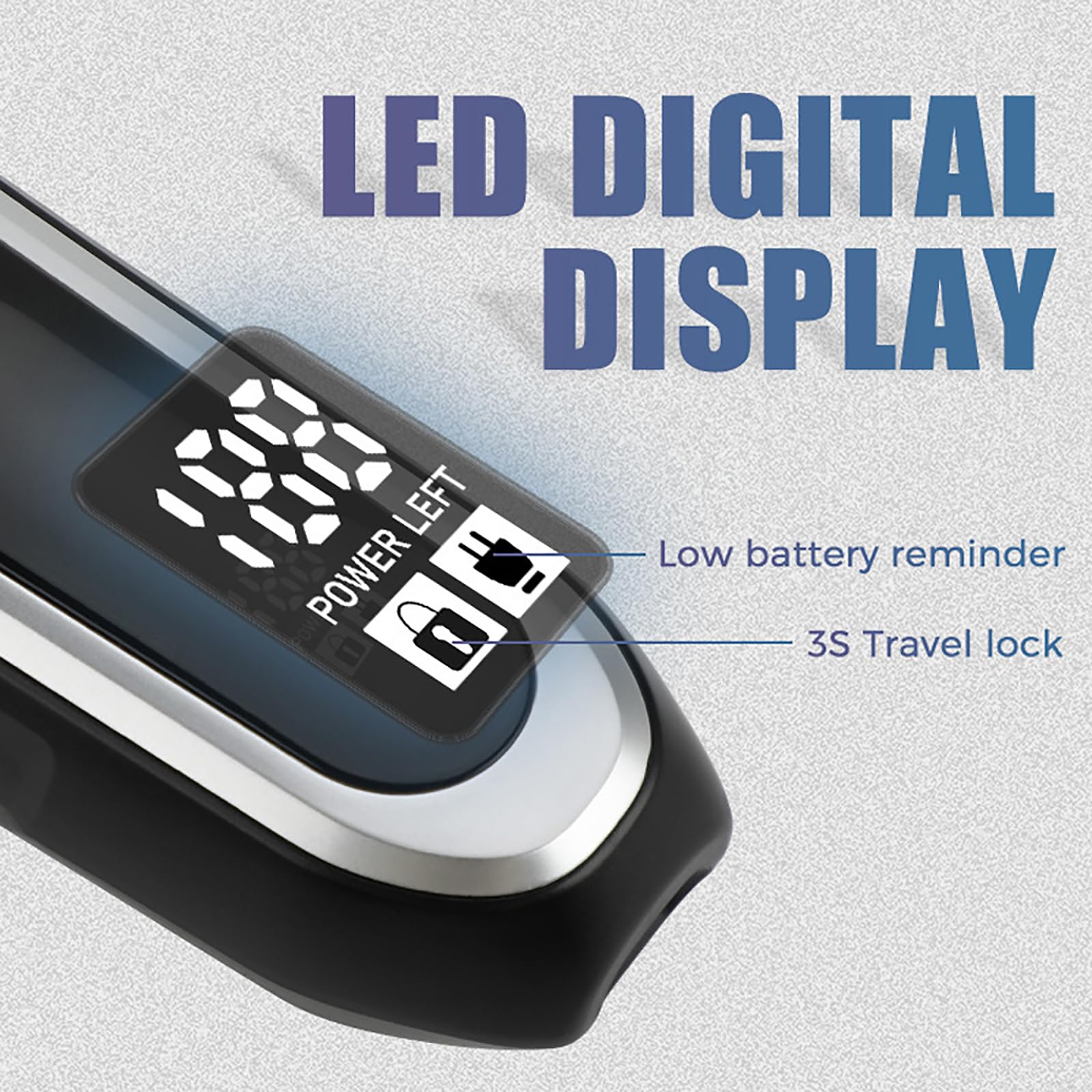 Electric Razor for Men, 2 Floating Blade LED Display Foil Face Shaver, Waterproof Wet & Dry Electric Razor for Smooth Skin with 60min Battery Runtime, USB-C Fast Rechargeable