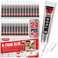 B-7000 Glue Clear with Precision Tip, 15ml 24 Pack Multi-Function Craft Adhesive, Waterproof Strong Bond Glue for Jewelry Making, Rhinestones, Bedazzling, Crafts, Shoes, Fabric, Phone Repair