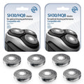 GORLENT 6 Pack SH30/HQ8 Replacment Blades for Aquatec PTxxx, ATxxx Series Razors, Dual-Layer Shaver Heads for Close and Smooth Shave