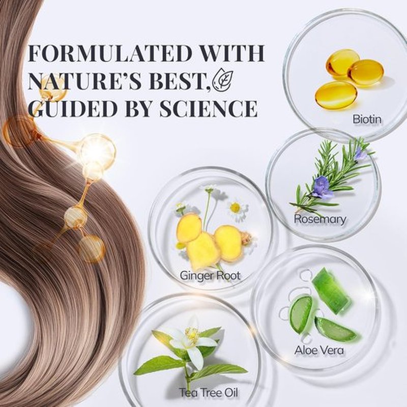 Biotin & Rosemary Shampoo - Hair Growth Formula for Thinning Hair | Sulfate-Free, 10 fl oz