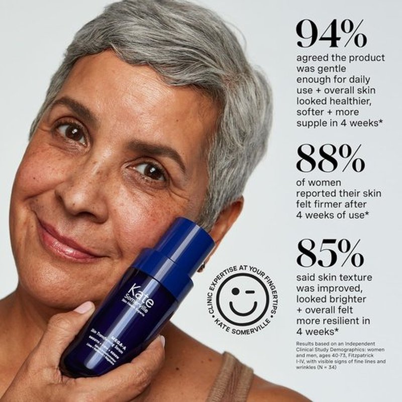 Kate Somerville Mega-A Skin Transforming Serum - Anti-Aging Formula with Hyaluronic Acid for Smooth Skin, 1 Fl. Oz