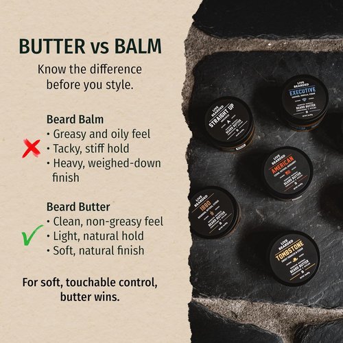 Live Bearded Beard Butter - All-Natural Leave-In Conditioner & Softener | 3 fl oz | 1880 Scent: Bourbon, Bitters, Citrus