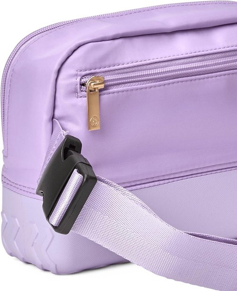 BOGG BAG - Lilac Crossbody Belt Bag - Durable Nylon with Zip Closure - 9in L x 3in W x 7in H