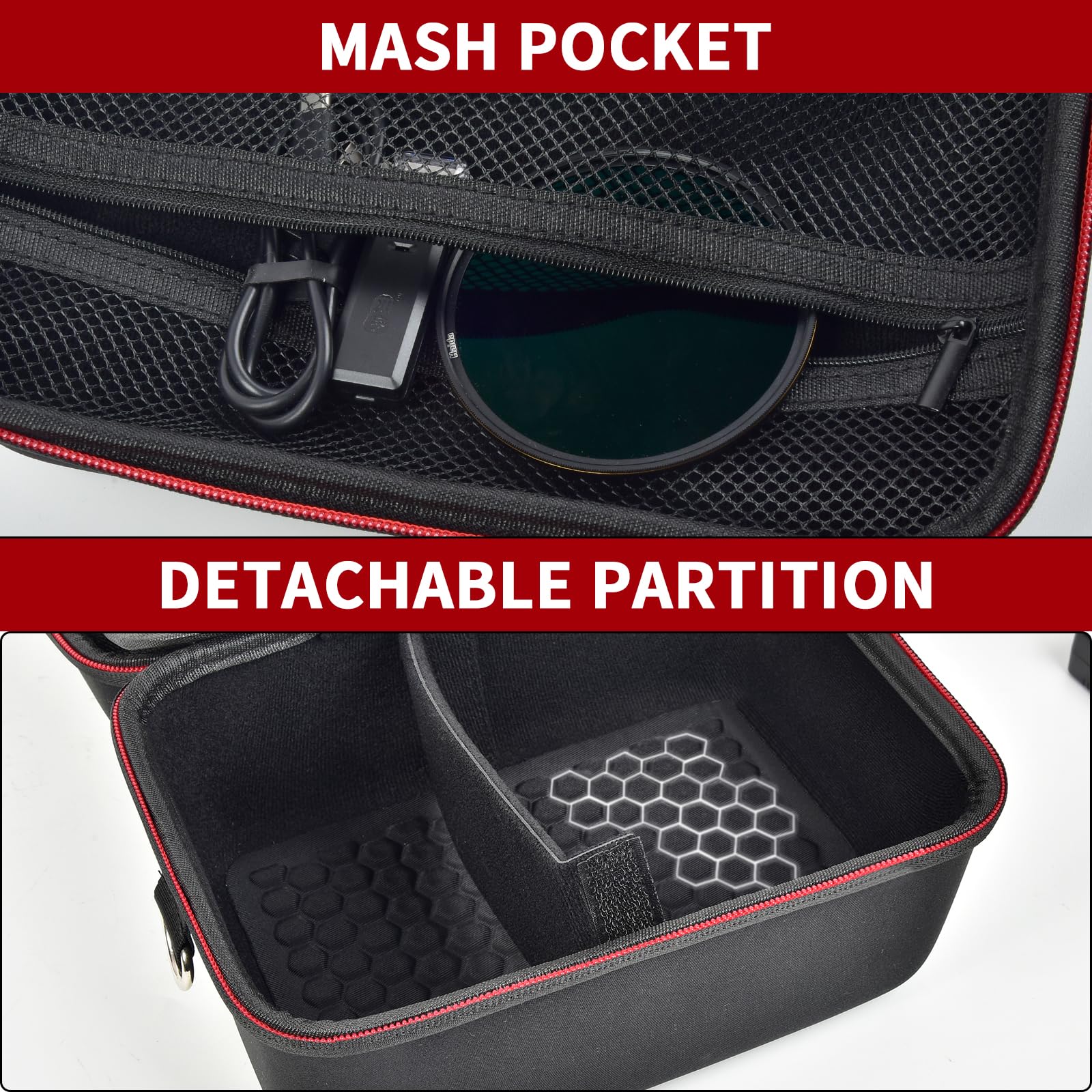 GWCASE Shockproof Lightweight Crossbody Bag for Canon T7/R50/R50V/R100 Mark II/R10/R5/R6 - Exact Fit EVA Case Holds Camera + SD Card, Battery & Charging Gear, L-Box Only