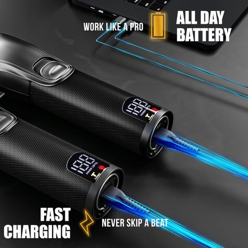 Novah® Professional Hair Clippers - Cordless Barber Trimmer Set for Men's Haircuts | Gold Finish